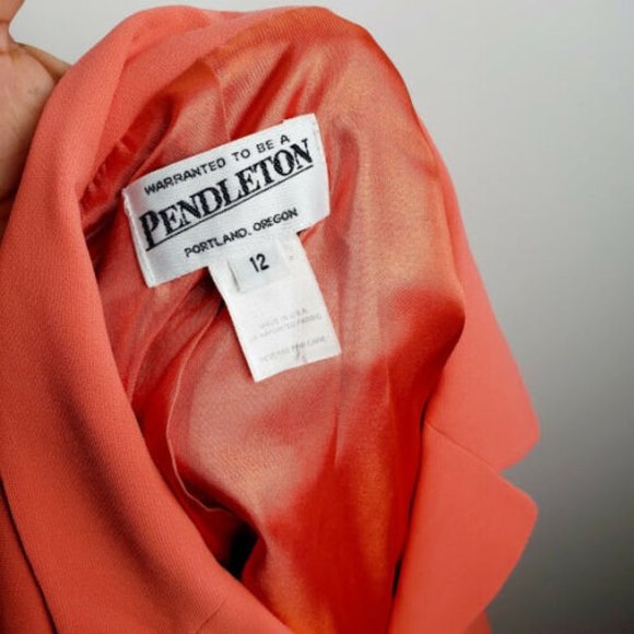 Pendleton Women's Coral Peach Blazer Jacket - Picture 7 of 11